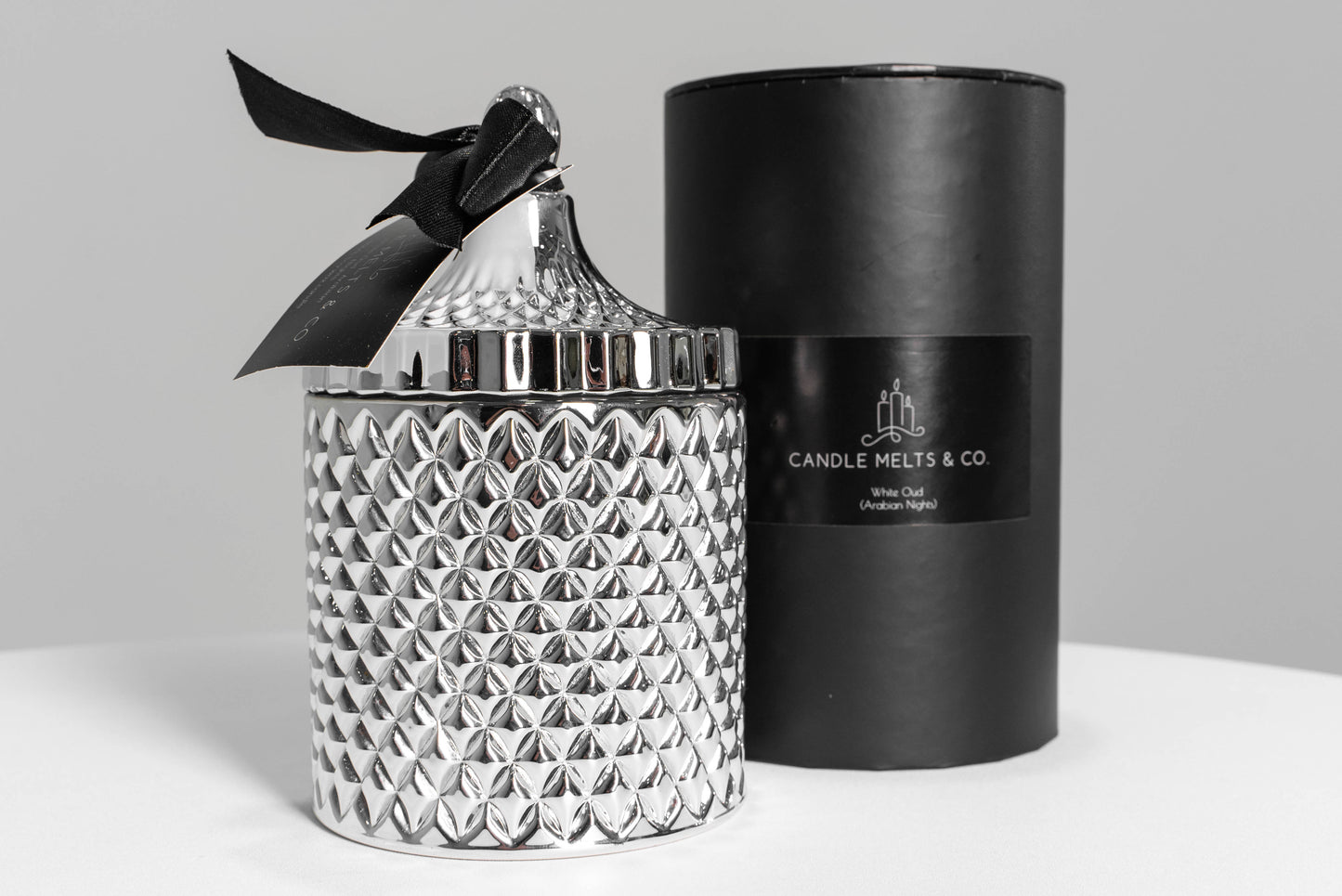 Geo Lux Silver Candle 500g