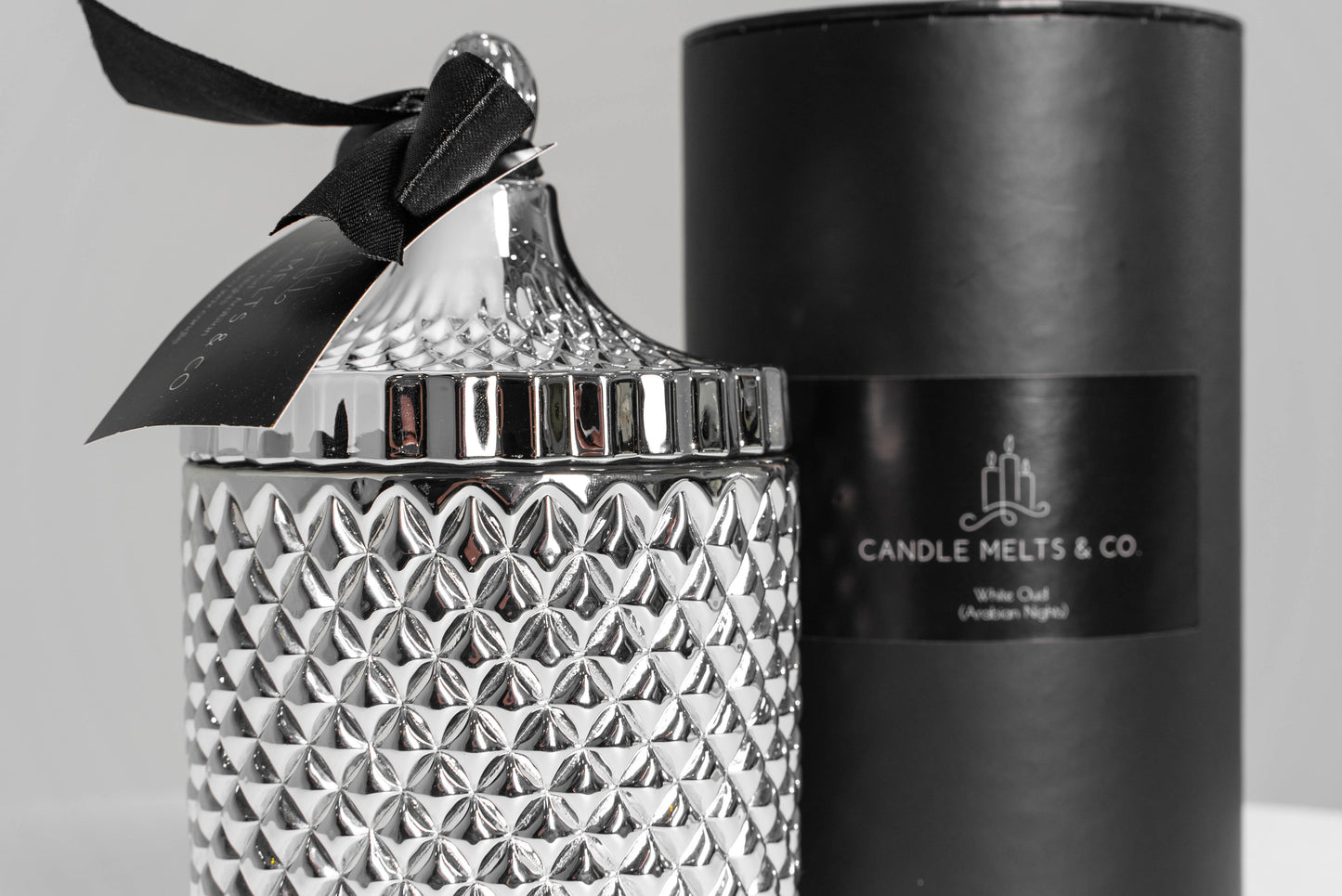 Geo Lux Silver Candle 500g
